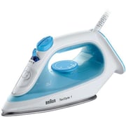 Braun – 2000W TexStyle 1 Steam Iron with SuperCeramic Soleplate and Precision Tip, Blue/White, Steam Iron SI1050BL