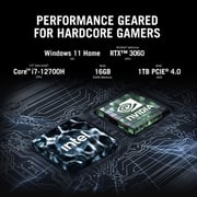 ASUS ROG Zephyrus M16 (2022) Gaming Laptop - 12th Gen / Intel Core i7-12700H / 16inch WUXGA / 16GB RAM / 1TB SSD / 6GB NVIDIA GeForce RTX 3060 Graphics / Windows 11 Home / English & Arabic Keyboard / Black / Middle East Version - [GU603ZM-LS047W]