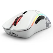 Glorious Model D Wireless Rgb Optical Gaming Mouse, 2.4ghz, Ergonomic, 19k Dpi Optical Sensor, 6 Programmable Buttons, Bamf, Matte White | Glo-ms-dw-mw