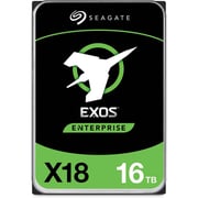 Seagate Exos X18 16tb Enterprise Hdd - Cmr 3.5 Inch Hyperscale Sata 6gb/s, 7200 Rpm, 512e And 4kn Fastformat, Low Latency With Enhanced Caching (st16000nm000j)
