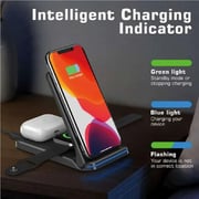 Max & Max 3 in 1 Wireless Charging Stand Black