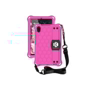 Remson Slim Shockproof Impact-resistant Silicone Stand Smart Cover Case With Hand Strap,shoulder Strap For Samsung Galaxy Tab A 8.4 2020 Sm-t307/t307u Pink/black