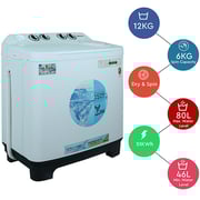 Nobel Twin Tub Semi Automatic Washer 12 kg NWM1301