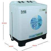 Nobel Twin Tub Semi Automatic Washer 12 kg NWM1301
