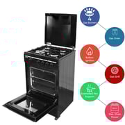 Nobel 4 Burner Gas Cooker NGC5000BK