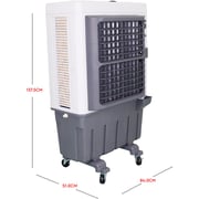 Nobel Air Cooler With Remote Control 100L Water Tank, Copper Motor Grey - NAC1000R