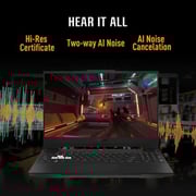 Asus TUF Dash F15 FX517ZR-HN028W Gaming Laptop - Core i7 2.3GHz 16GB 1TB 8GB Win11 15.6inch FHD Black NVIDIA GeForce RTX 3070 English/Arabic Keyboard