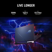 لابتوب الألعاب أسوس روج ستريكس سكار 17 G733ZW-LL119W - كور آي 9 - 5 جيجاهرتز - 32 جيجابايت - سعة 2 تيرابايت - 8 جيجابايت وين11 - 17,3 بوصة WQHD - أسود إنفيديا جي فورس آر تي إكس 3070 تي آي - لوحة مفاتيح إنجليزية / عربية