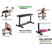 Tunturi FB20 Flat Bench For Dumbbell Exercises