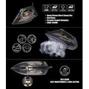 Sonashi Steam Iron With Ceramic Soleplate - 2200w (black-gold) Si-5074n