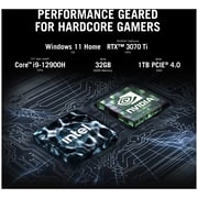 Asus M16 GU603ZW-K8024W Gaming Laptop - Core i9 2.5GHz 32GB 1TB 8GB Win11 16inch WQXGA Black NVIDIA GeForce RTX 3070 Ti English/Arabic Keyboard