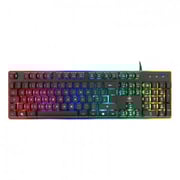 Deltaco Gaming Gam-021-rgb-uk Ergonomic S-shape Rgb Membrane Switches Full Size Uk Layout Anti-ghosting Black Gaming Keyboard