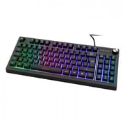 Deltaco Gaming Gam-110-uk Dk230 Steering Wheel Rgb Membrane Switches Tkl Size With Numpad Uk Layout Anti-ghosting Black Gaming Keyboard