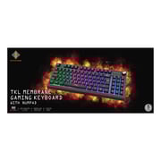 Deltaco Gaming Gam-110-uk Dk230 Steering Wheel Rgb Membrane Switches Tkl Size With Numpad Uk Layout Anti-ghosting Black Gaming Keyboard