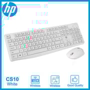 Hp White Wireless Keyboard & Mouse Combo English Cs10