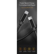Maxguard Veloce-Series Nylon Braided USB-C To Lightning Cable 1m Black