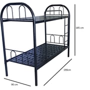 Karnak Heavy Duty Metal Bunk Bed - Black