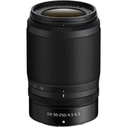 نيكون كاميرا  Z50 الرقمية بدون مرآة باللون الأسود + Z DX مقاس 16-50 مم VR + Z DX مقاس 50-250 مم