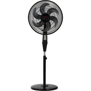 Tefal Silence Force Stand Fan with Remote Control, 16 Inch, 3 Speeds, Black - VG4130EE