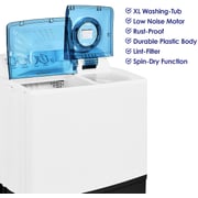 Super General 14Kg Twin-tub Semi-automatic Washing Machine, White/blue SGW155