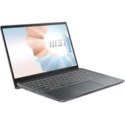 MSI Modern 14 Laptop - 11th Gen Core i3 1.7 GHz 4GB 256GB Shared Win11Home 14inch FHD Carbon Gray English/Arabic Keyboard B11MOU