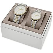 Fossil His And Her Lux Luther Three-hand Two-tone Stainless Steel Watch Gift Set BQ2467 Set