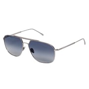 Lacoste L218spc 045 Pilot Blue Full Rim Sunglasses For Men (blue Lens)