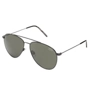 Jaguar 37456 4200 Aviator Black Full Rim Sunglasses For Men (grey Lens)