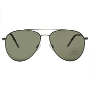 Jaguar 37456 4200 Aviator Black Full Rim Sunglasses For Men (grey Lens)