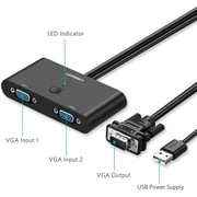 Ugreen 2-port vga/usb 2.0 switcher - resolution up to 1920 x 1080p/60hz