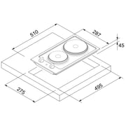 Cm Built In Electric Stainless Steel Hob
