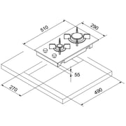 Cm Built In Glass Hob Cyrstal 30cm