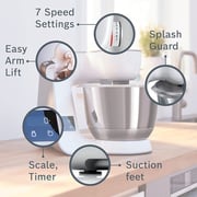 Bosch Kitchen Machine with Built-in Scale, 1000W, White – MUM5XW10GB