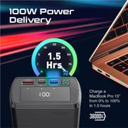 Promate Power Bank 38000mAh Black PowerMine-130W