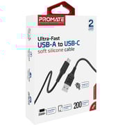 Promate USB-A To USB-C Cable 2m Black