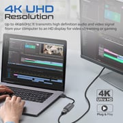 Promate DisplayPort To HDMI Adapter Grey