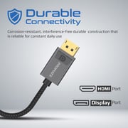 Promate DisplayPort To HDMI Adapter Grey