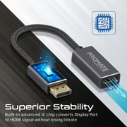 Promate DisplayPort To HDMI Adapter Grey