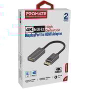 Promate DisplayPort To HDMI Adapter Grey