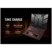 ASUS TUF A15 (2022) Gaming Laptop - AMD Ryzen 7-6800H / 15.6inch FHD / 16GB RAM / 512GB SSD / 4GB NVIDIA GeForce RTX 3050 Ti Graphics / Windows 11 Home / English Keyboard / Jaeger Grey / Middle East Version - [FA507RE-HN076W]