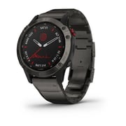 Garmin Fenix 6 Pro Solar Edition Titanium Carbon Gray DLC With Titanium DLC Band 47mm Smartwatch