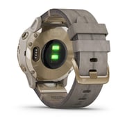 Garmin Fenix 6s Pro Solar Edition Light Gold With Shale Gray Suede Band 42mm Smartwatch