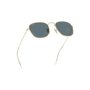 Ray Ban Rb3857 9196r5-size-51 Polished Gold /blue Lens Squared Unisex Sunglass
