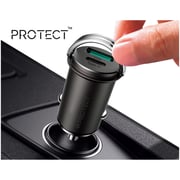 Protect Fast Charging Dual Port Car Charger Black