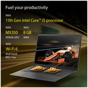 ASUS Vivobook 15 Slim Laptop - 11th Gen Core i5 2.4GHz 8GB 512GB 2GB Win11Home 15.6inch FHD OLED Black English/Arabic Keyboard K513EQ-OLED0B5W