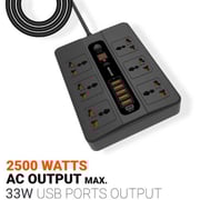 Porodo PDFWCH003BK 12 Port Extension Socket 3000W