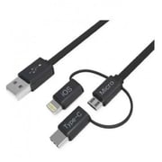 Cellairis 3-in-1 USB Cable Black