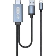 Totulife 4K UHD HDMI To Lightning Cable 2m Grey