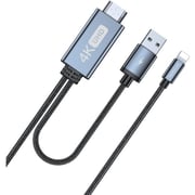 Totulife 4K UHD HDMI To Lightning Cable 2m Grey