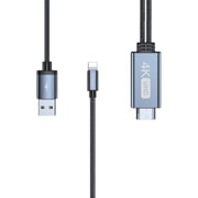 Totulife 4K UHD HDMI To Lightning Cable 2m Grey